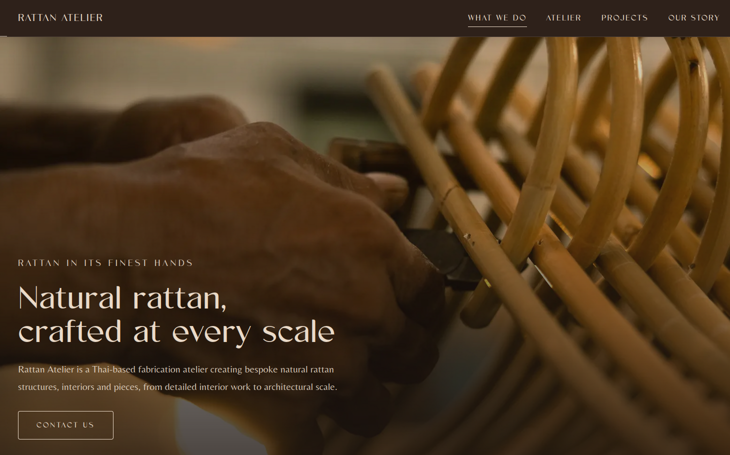 Rattan Atelier Website preview